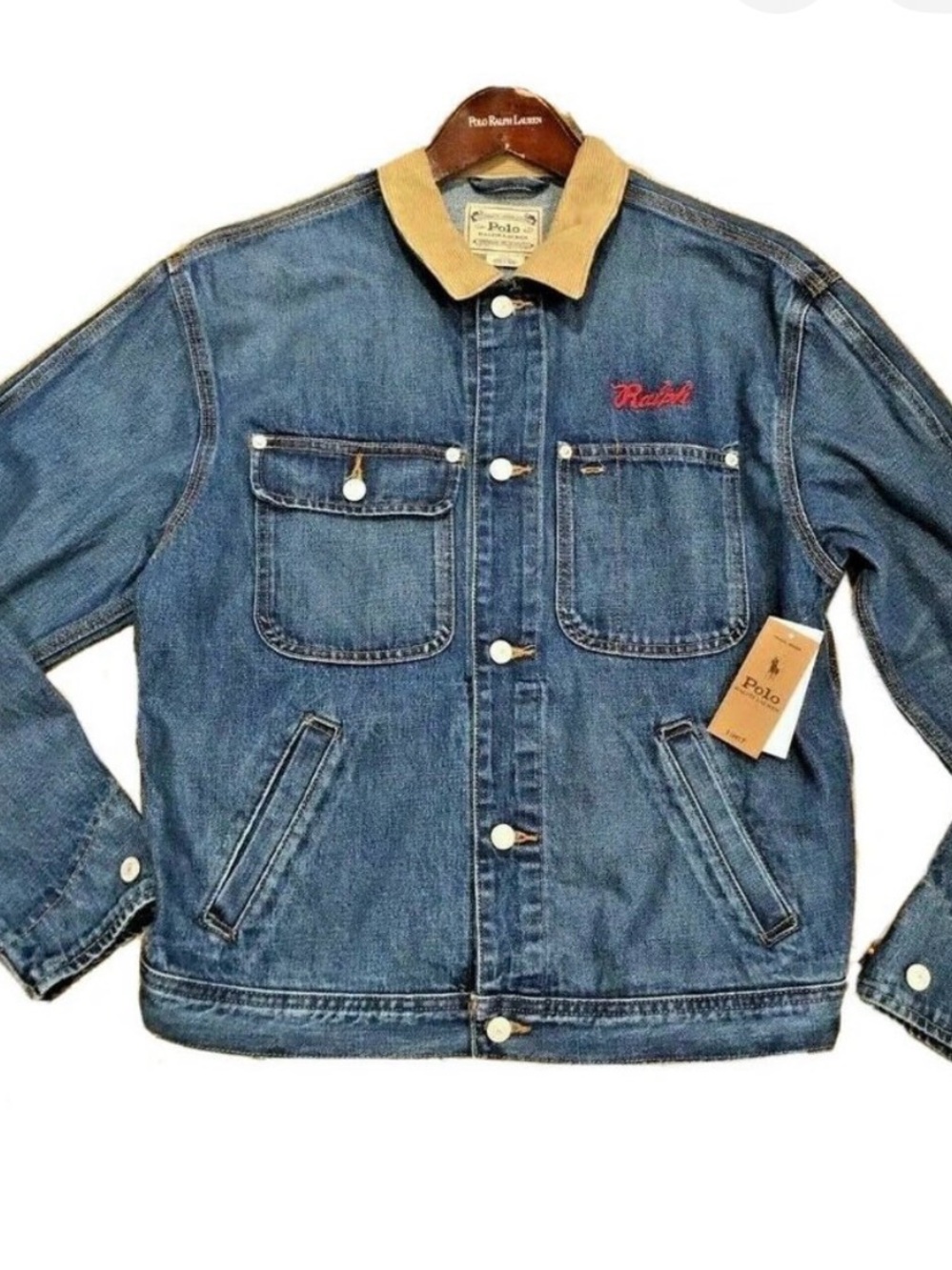 Polo by Ralph Lauren Blue Denim Jacket with Tiger Patch 1967 MINT CONDITION EEUC - Picture 2 of 3